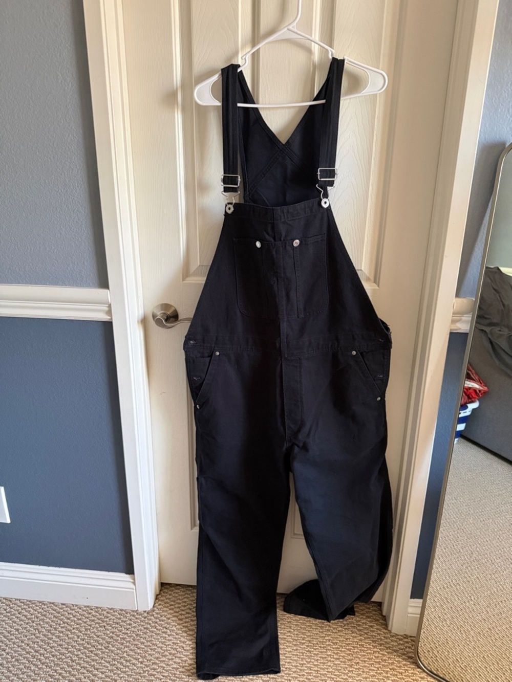 H&M Black Men's Overalls with Utility Pockets